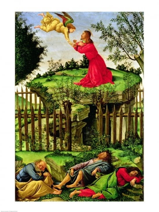 Posterazzi The Agony in the Garden c1500 Canvas Art - Sandro Botticelli (24 x 36)