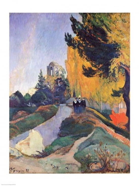 Posterazzi The Alyscamps Arles 1888 Canvas Art - Paul Gauguin (24 x 36)