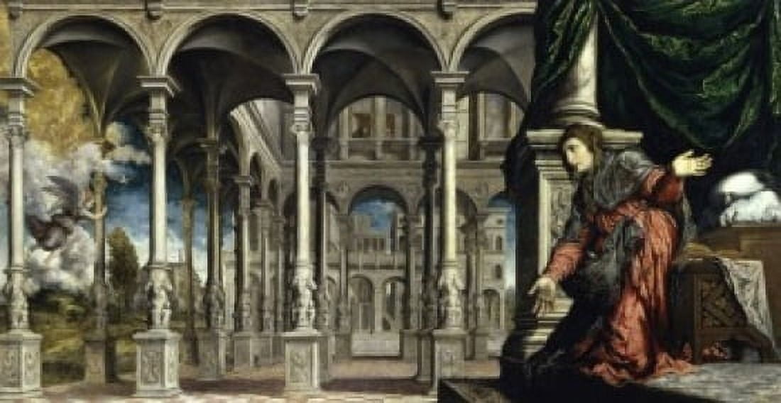Posterazzi The Annunciation  c 1545-1550  Paris Bordone (1500-1571Italian)  Musee des Beaux-Arts Caen Canvas Art - Paris Bordone (24 x 36)