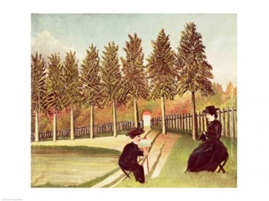 Posterazzi The Artist Painting his Wife Canvas Art - Henri Rousseau (36 x 24)