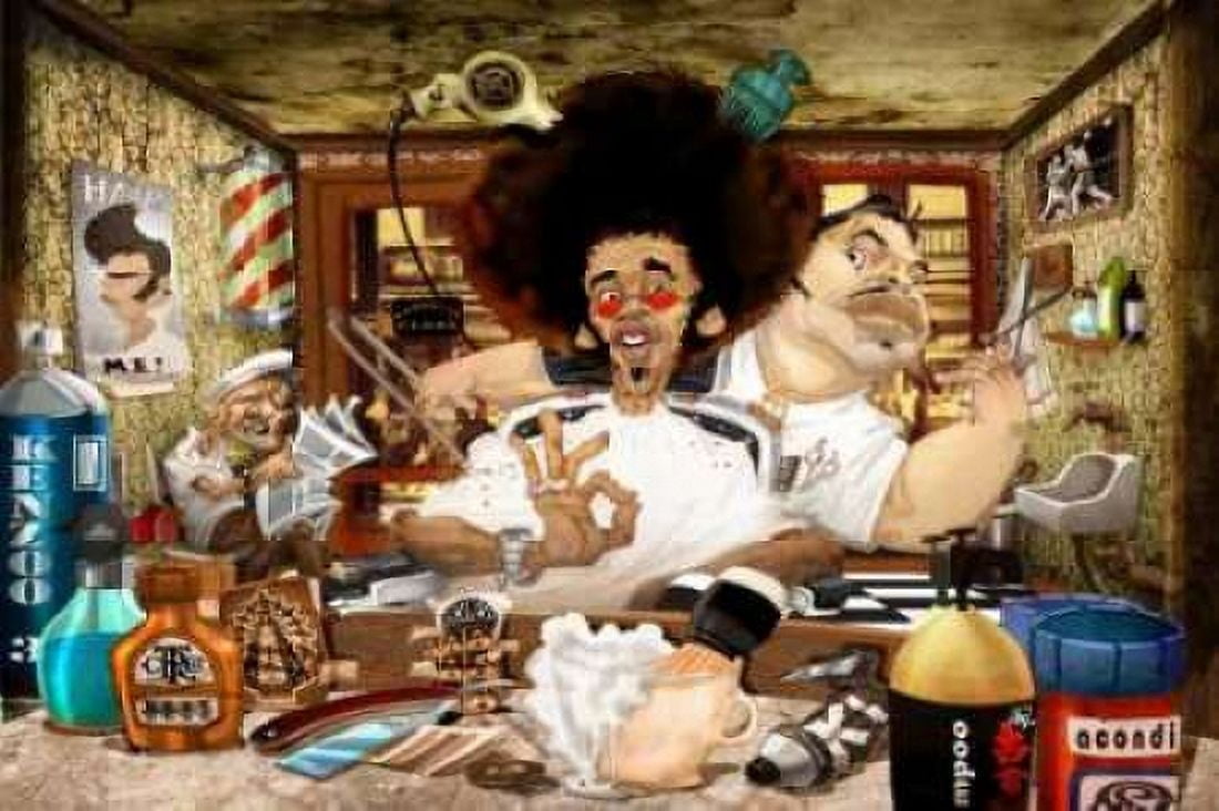 Posterazzi The Barbers Shop Canvas Art - A - Perez Alvez (24 x 36)