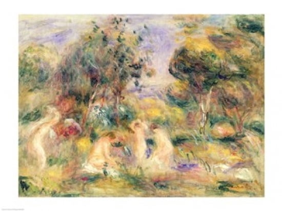 Posterazzi The Bathers Canvas Art - Pierre-Auguste Renoir (36 x 24)