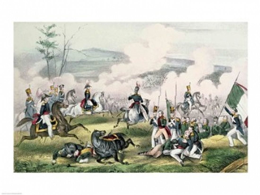 Posterazzi The Battle of Palo Alto California 8th May 1846 Canvas Art - (36 x 24)