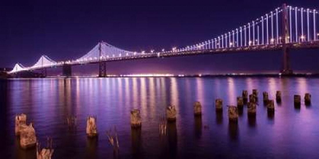 Posterazzi The Bay Lights Canvas Art - Greg Linhares (24 x 48)