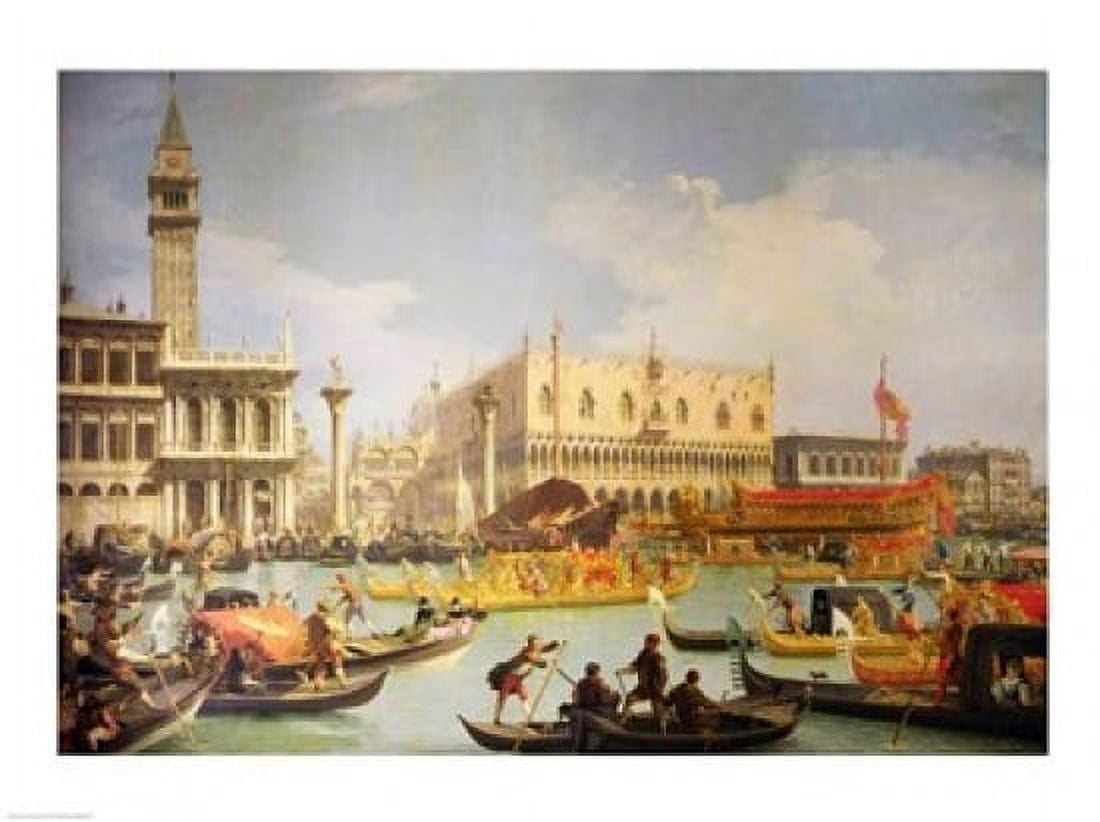 Posterazzi The Betrothal of the Venetian Doge to the Adriatic Sea Canvas Art - Giovanni Antonio Canaletto (36 x 24)