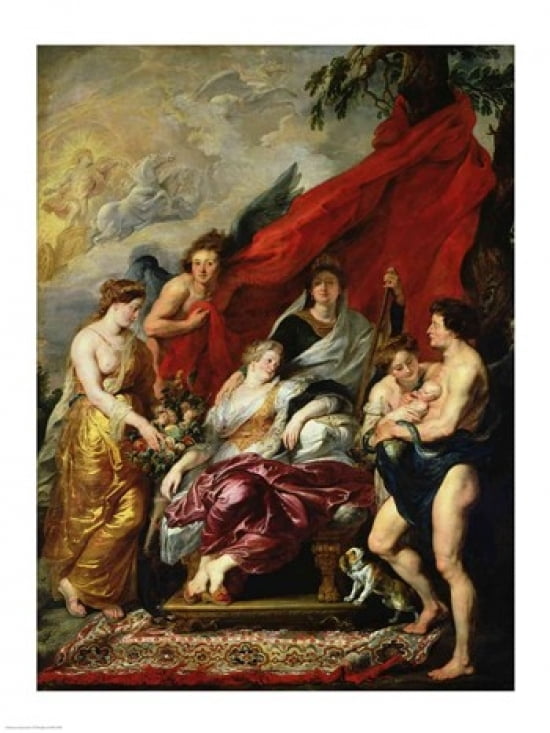Posterazzi The Birth of Louis XIII Canvas Art - Peter Paul Rubens (24 x 36)
