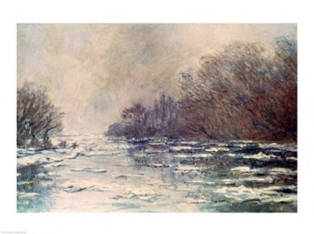 Posterazzi The Break up at Vetheuil c1883 Canvas Art - Claude Monet (36 x 24)