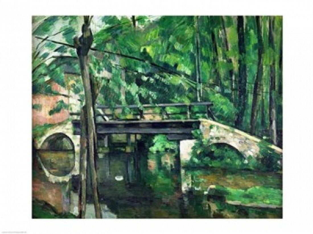 Posterazzi The Bridge at Maincy Canvas Art - Paul Cezanne (36 x 24)