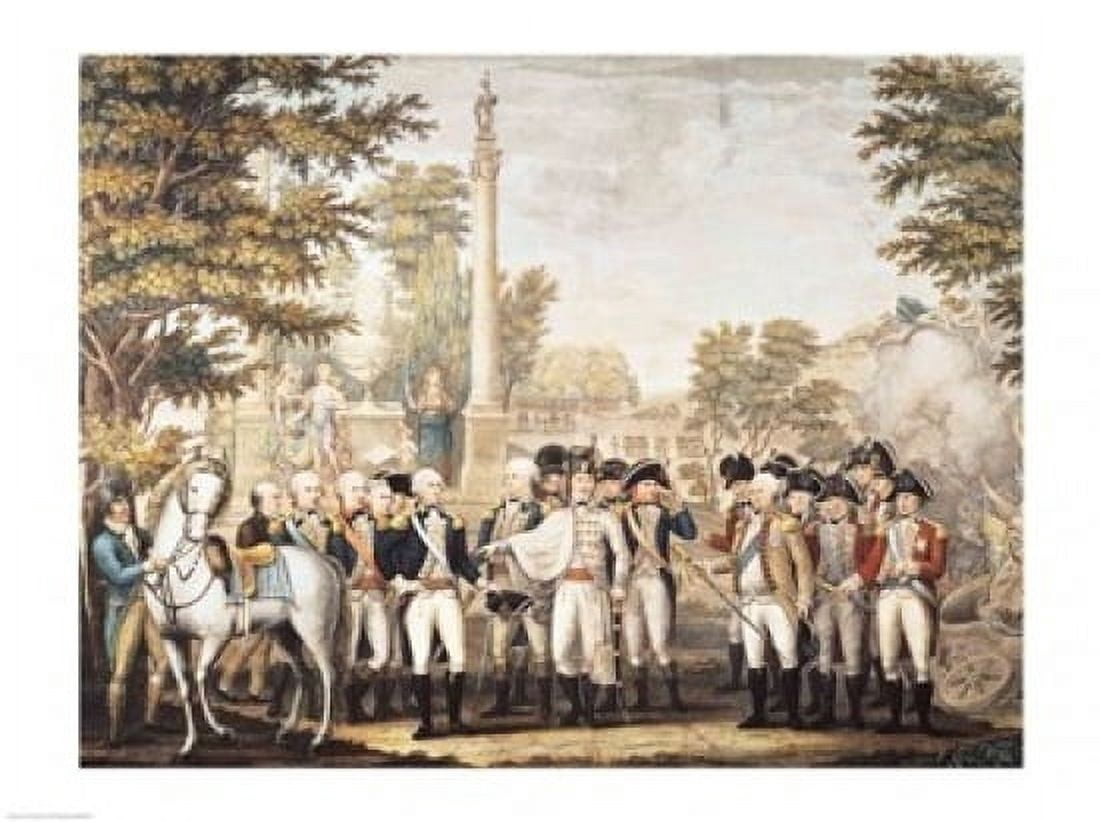 Posterazzi The British Surrendering to General Washington after their Defeat at Yorktown Canvas Art - (36 x 24)