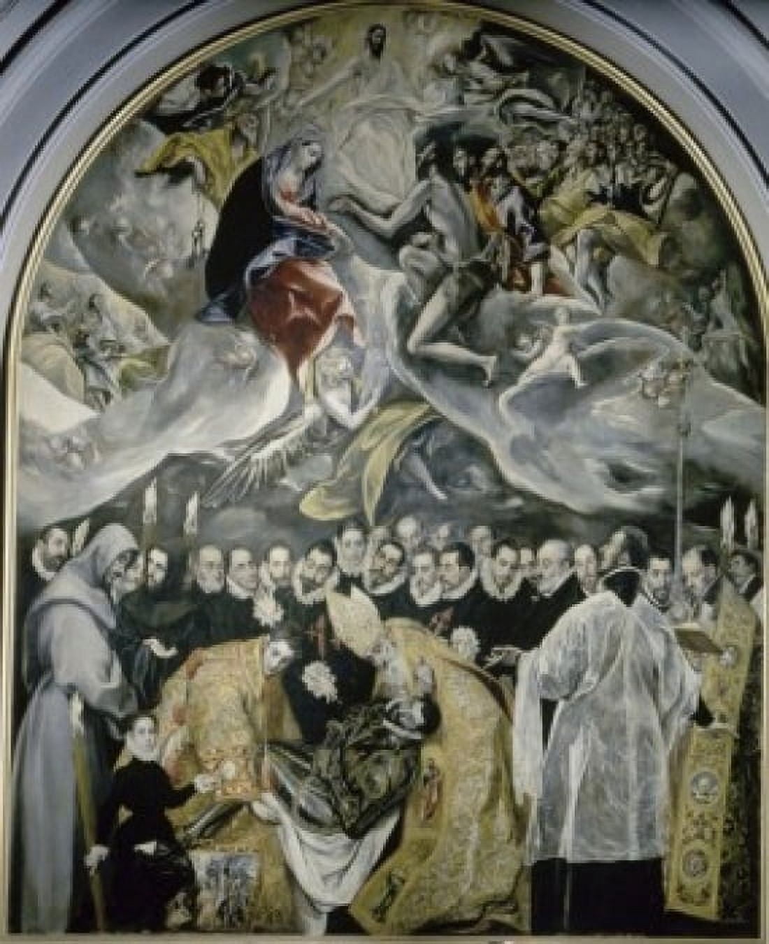Posterazzi The Burial of Count Orgaz 1585 El Greco (1541-1614Greek) Iglesia Santa Tome Toledo Spain Canvas Art - El Greco (24 x 36)