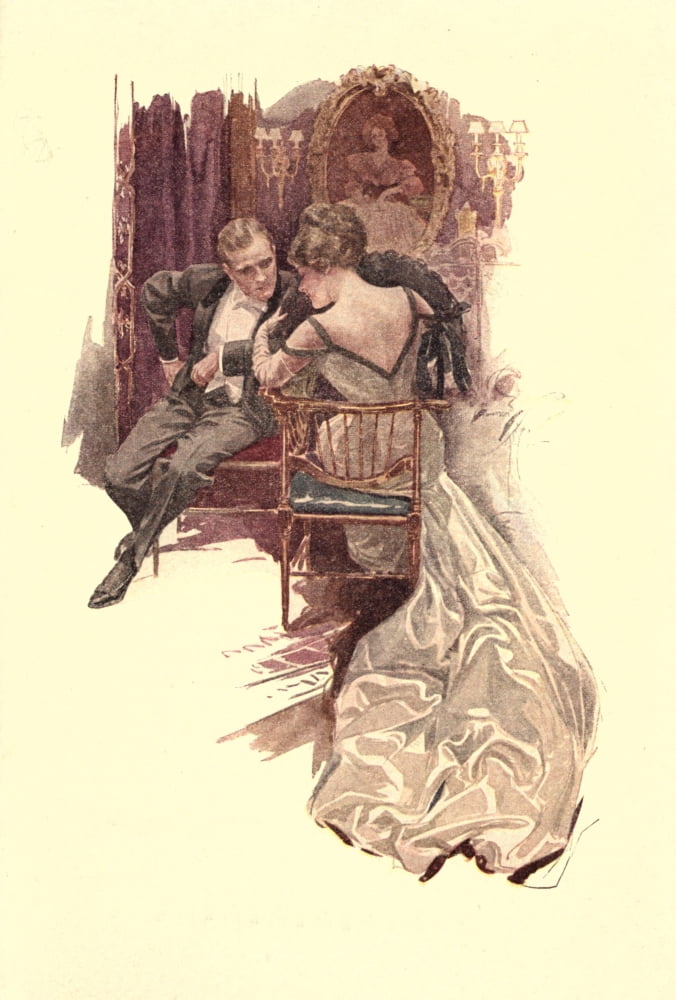 Posterazzi The Butterfly Man 1910 Courting couple Canvas Art - Harrison Fisher (24 x 36)