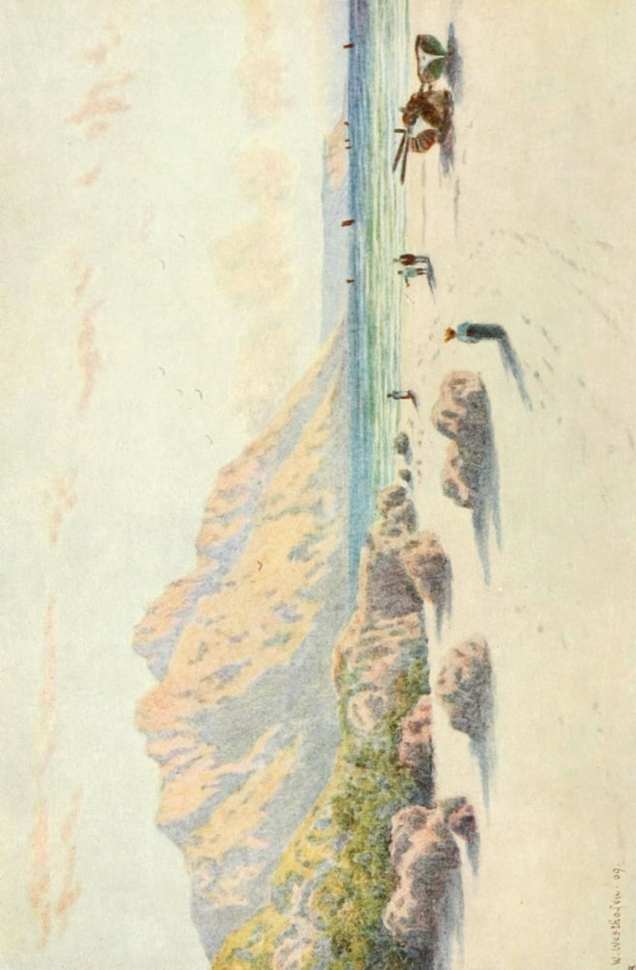Posterazzi The Cape Peninsula 1910 Chapmans Peak & Slang Kop Point Canvas Art - Wilhelm Westhofen (24 x 36)