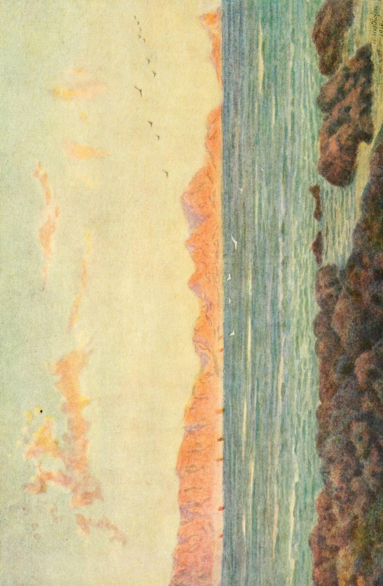 Posterazzi The Cape Peninsula 1910 False Bay with Cape Hangelip Canvas Art - Wilhelm Westhofen (24 x 36)
