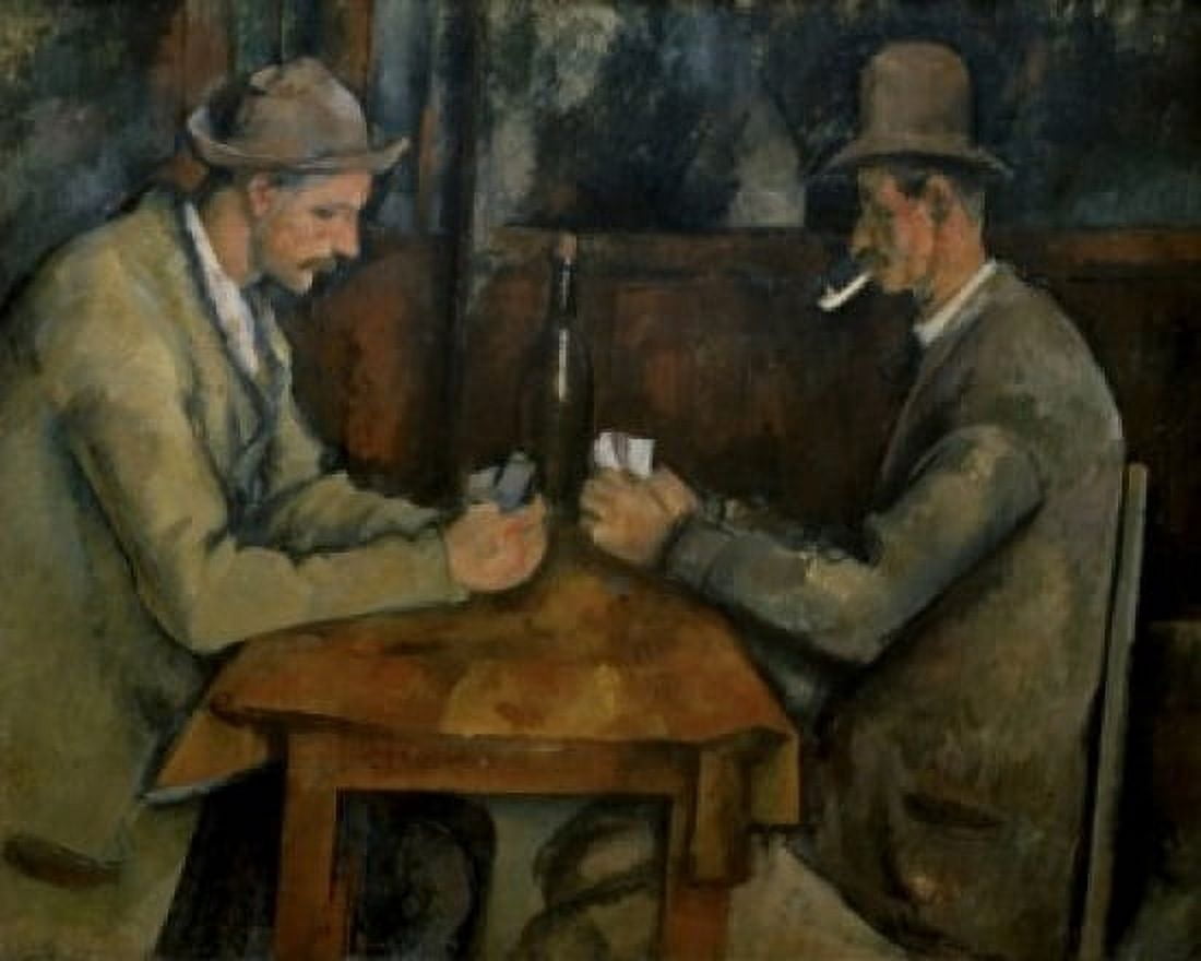 Posterazzi The Card Players (Les Joueurs de Cartes) Paul Cezanne (1839-1906 French) Musee d Orsay Paris France Canvas Art - Paul Cezanne (24 x 36)