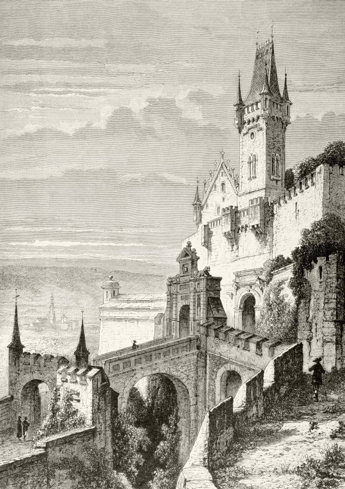Posterazzi The Castle Of Veste Coburg In Coburg Germany In The 19Th Century From A 19Th Century O Canvas Art - Ken Welsh Design Pics (24 x 34)