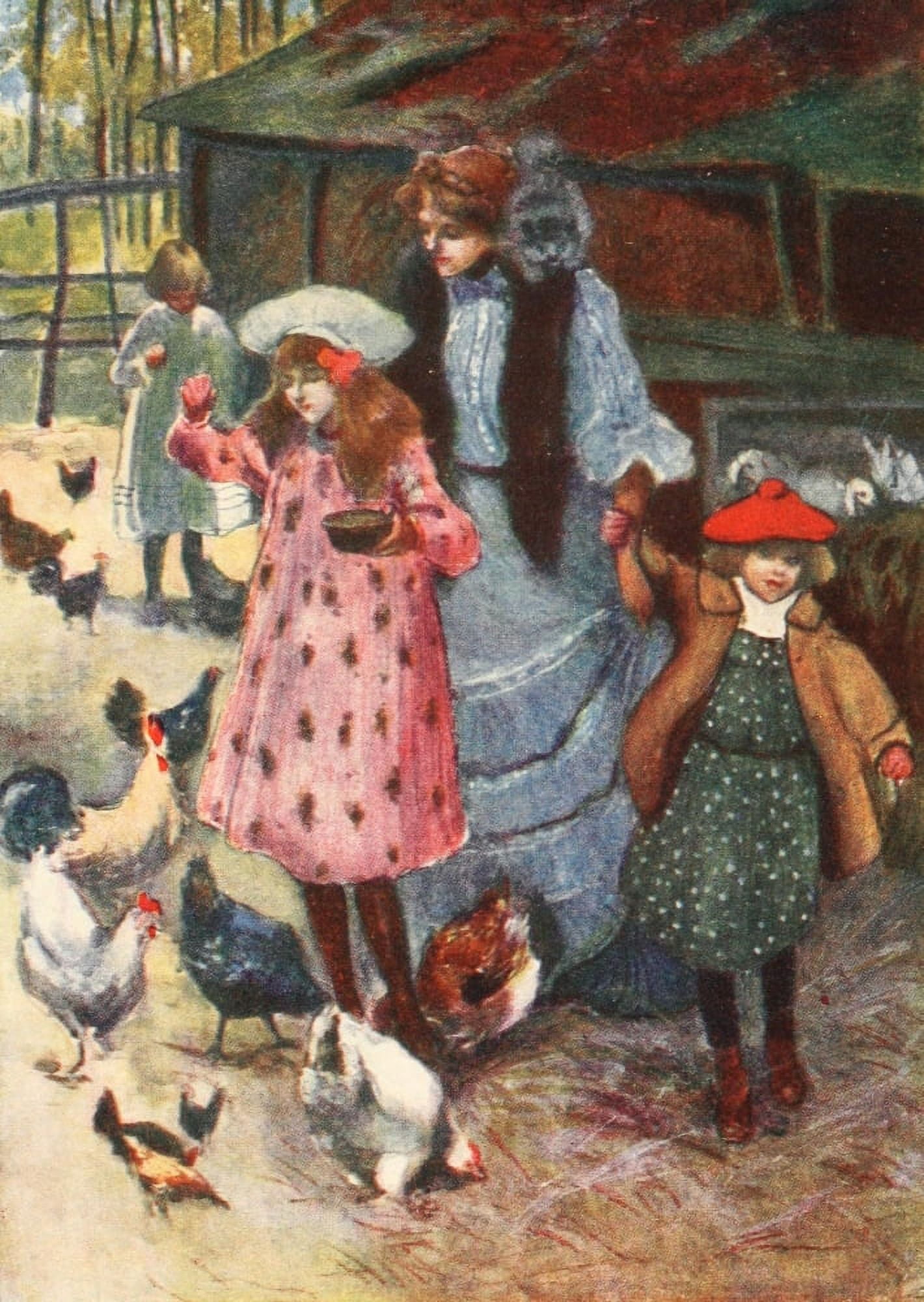 Posterazzi The Cat 1905 Auntie took me on her shoulder Canvas Art - Adolphe Birkenruth (24 x 36)
