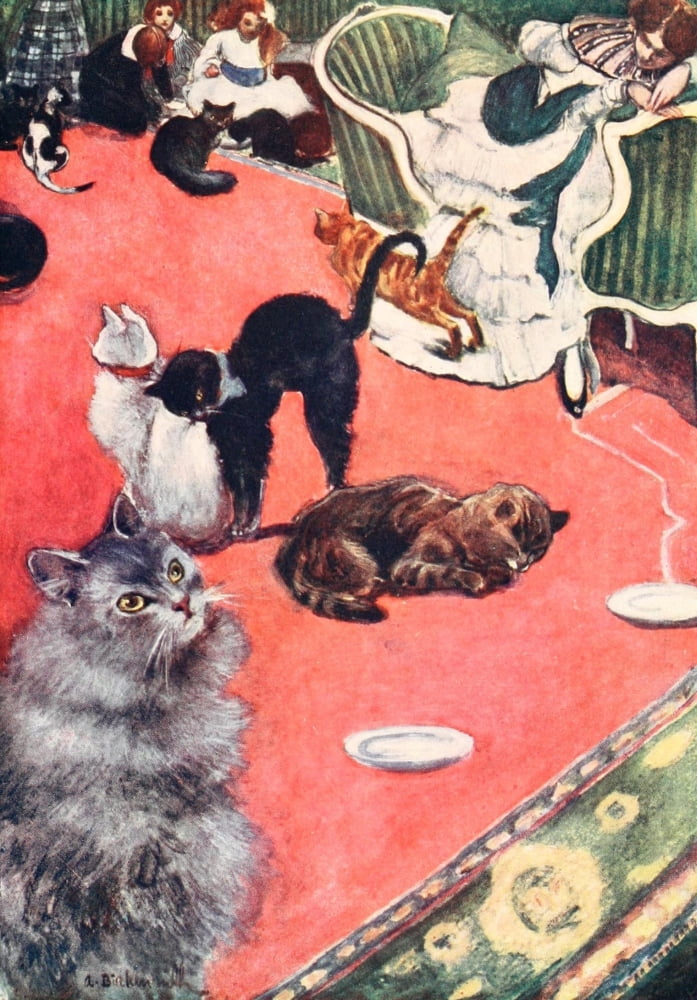 Posterazzi The Cat 1905 I dont want to see them again Canvas Art - Adolphe Birkenruth (24 x 36)
