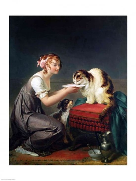 Posterazzi The Cats Lunch Canvas Art - Marguerite Gerard (24 x 36)