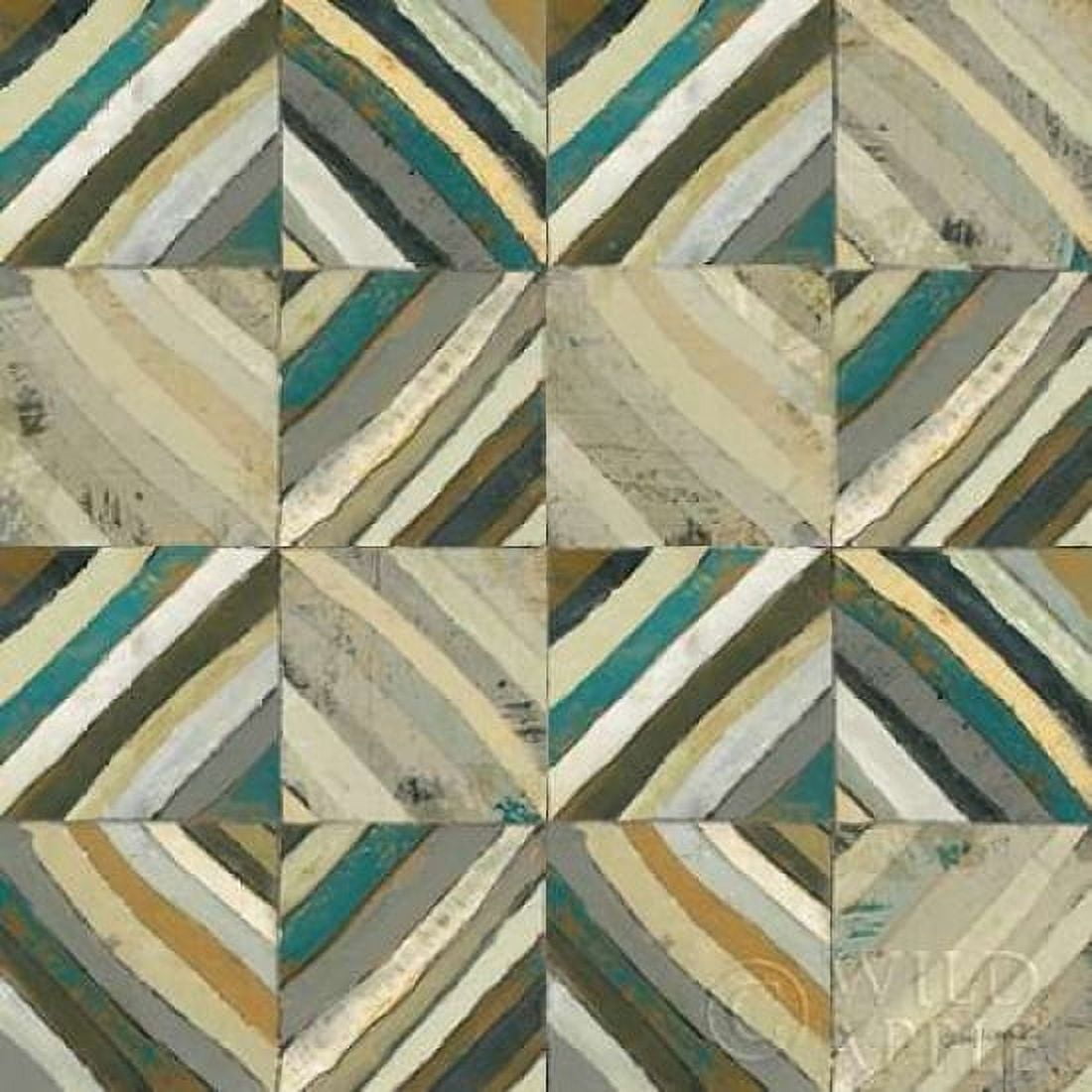 Posterazzi The Center I Abstract Turquoise Canvas Art - Cheryl Warrick (24 x 24)