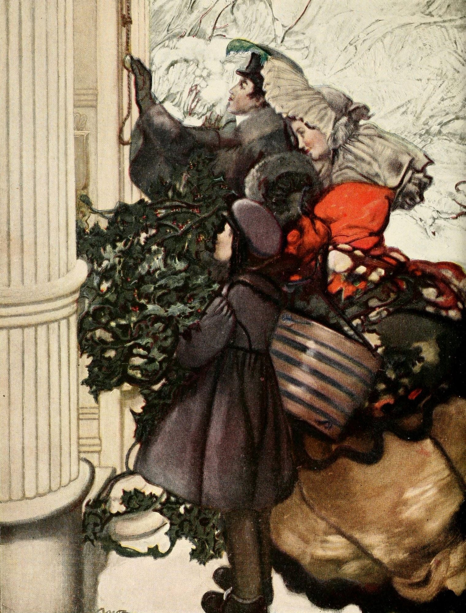 Posterazzi The Century 39 1915 Coming Home for Christmas Canvas Art - Anna Whelan Betts (24 x 36)
