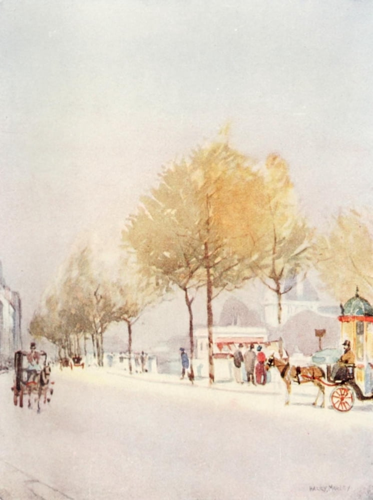 Posterazzi The Charm of Paris 1913 Quai Voltaire Canvas Art - Harry Morley (24 x 36)