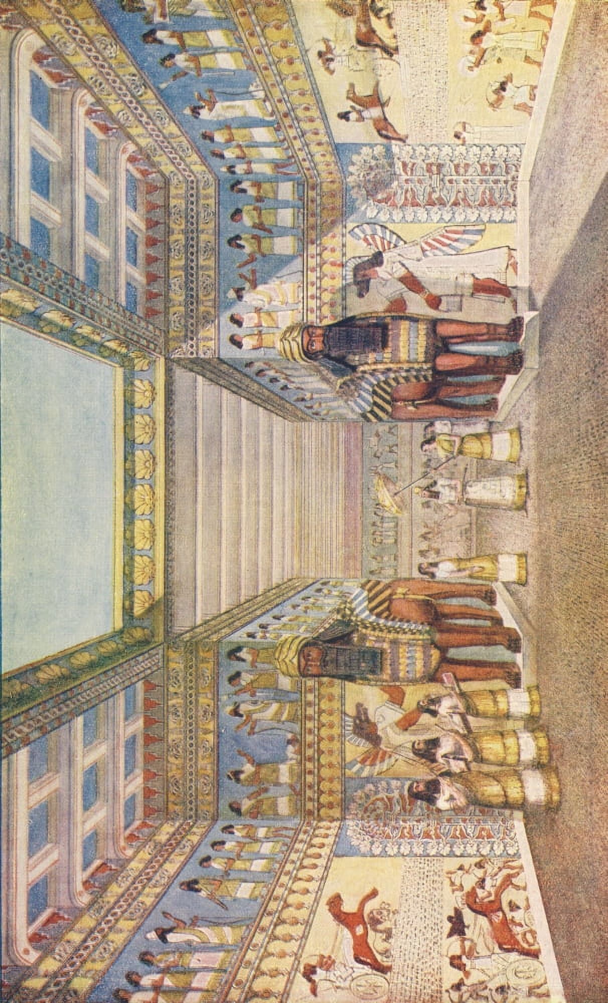 Posterazzi The Childrens Encyclopedia 1940s A Kings palace in Assyria in the time of Nineveh Canvas Art - Unknown (24 x 36)