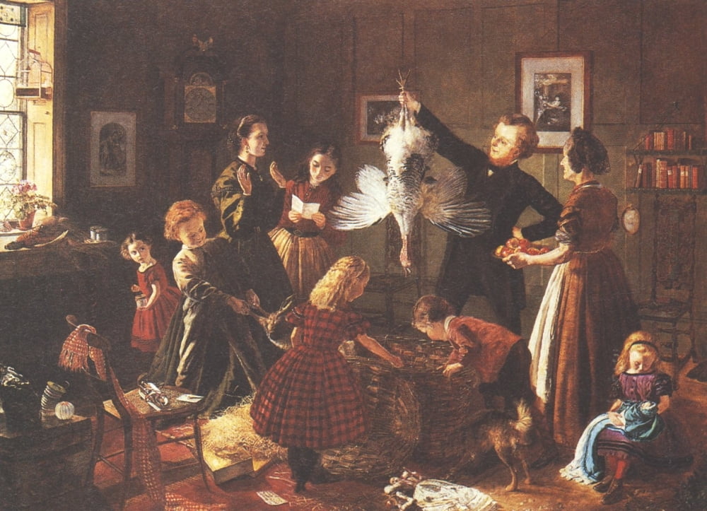 Posterazzi The Christmas Hamper Canvas Art - Robert Braithwaite Martineau (24 x 36)
