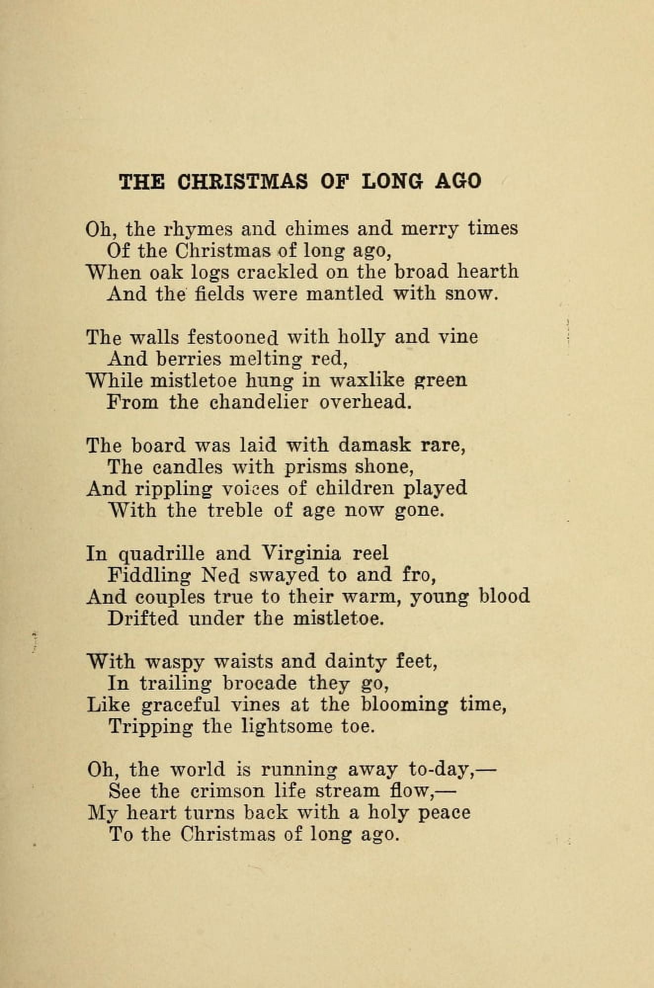 Posterazzi The Christmas of Long Ago 1921 Christmas of Long Ago Canvas Art - Eloise Earle Dean (24 x 36)