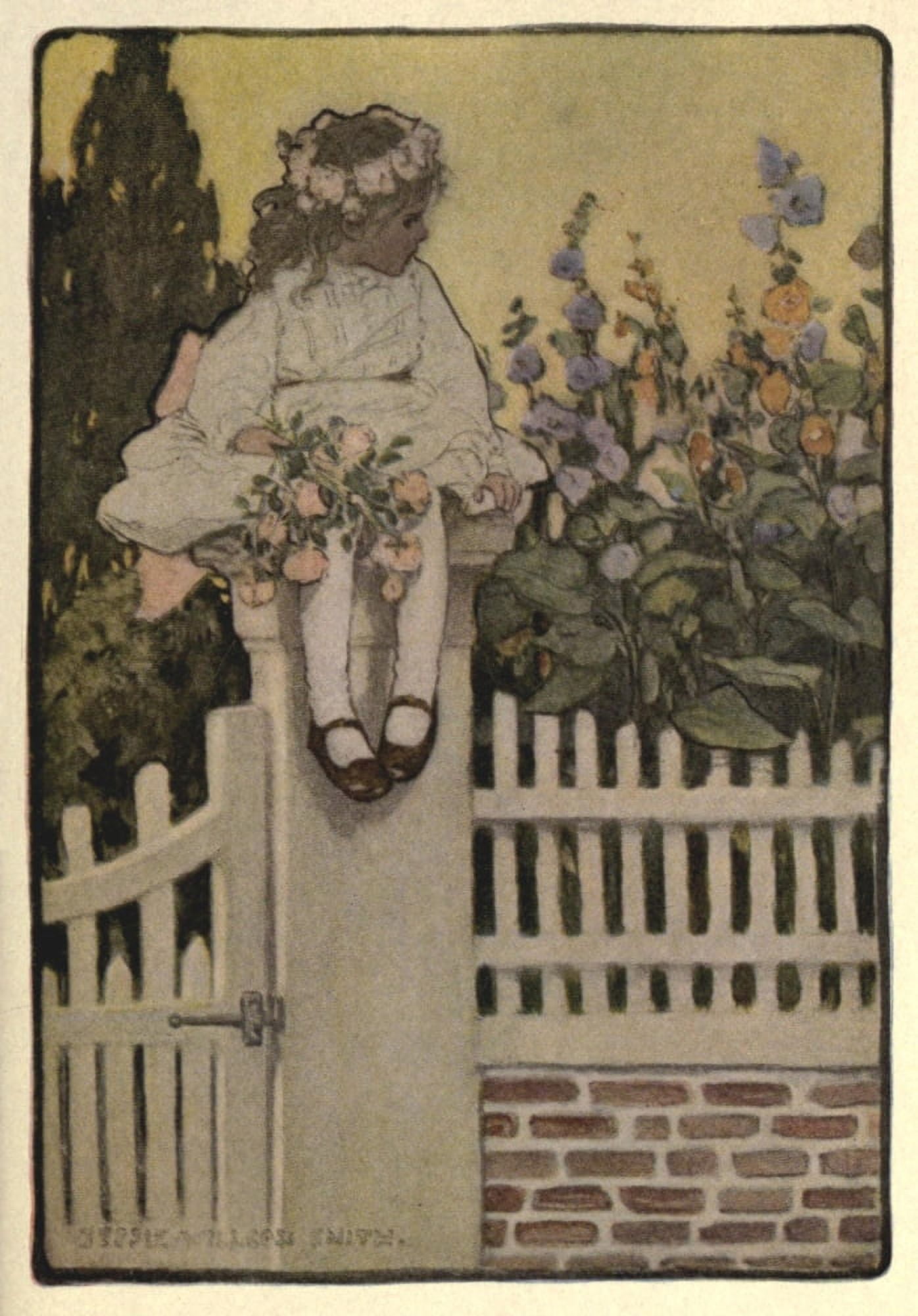 Posterazzi The Chronicles of Rhoda 1909 Rhoda on wall Canvas Art - Jessie Willcox Smith (24 x 36)