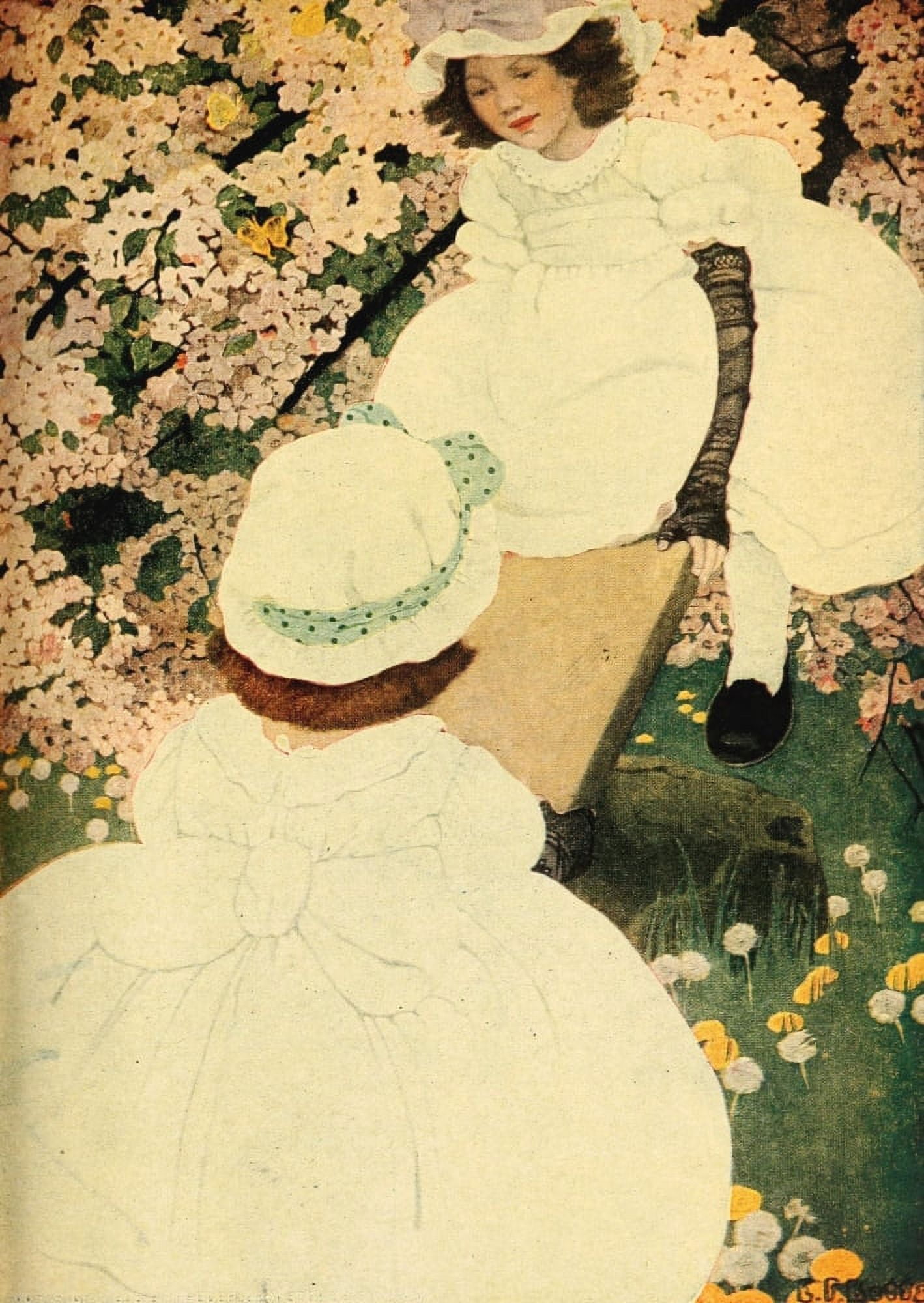 Posterazzi The Complete Mother Goose 1909 See-saw Canvas Art - Ethel Franklin Betts (24 x 36)