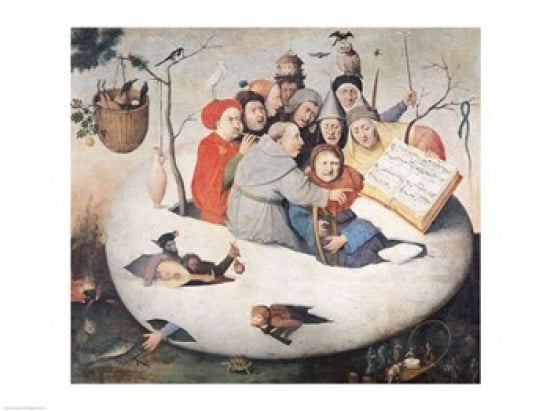 Posterazzi The Concert in the Egg Canvas Art - Hieronymus Bosch (36 x 24)