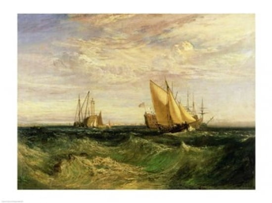 Posterazzi The Confluence of the Thames and the Medway c1808 Canvas Art - JMW Turner (36 x 24)