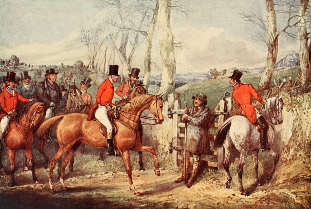 Posterazzi The Connoisseur 15 1906 Duke of Wellington & Hodge Canvas Art - Henry Alken (24 x 36)