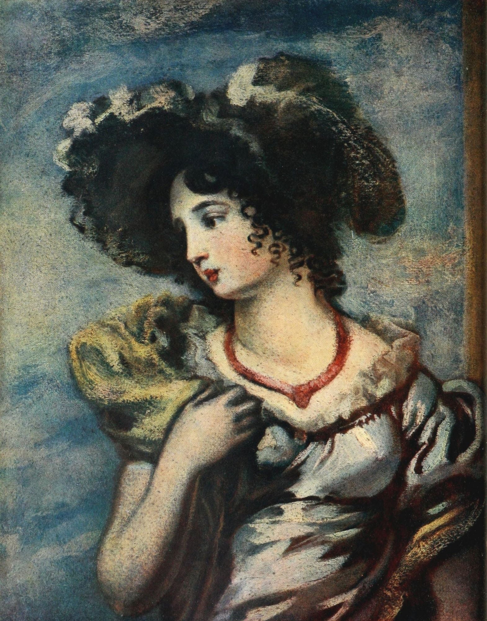 Posterazzi The Connoisseur 23 1909 Girl with hat Canvas Art - John Hoppner (24 x 36)