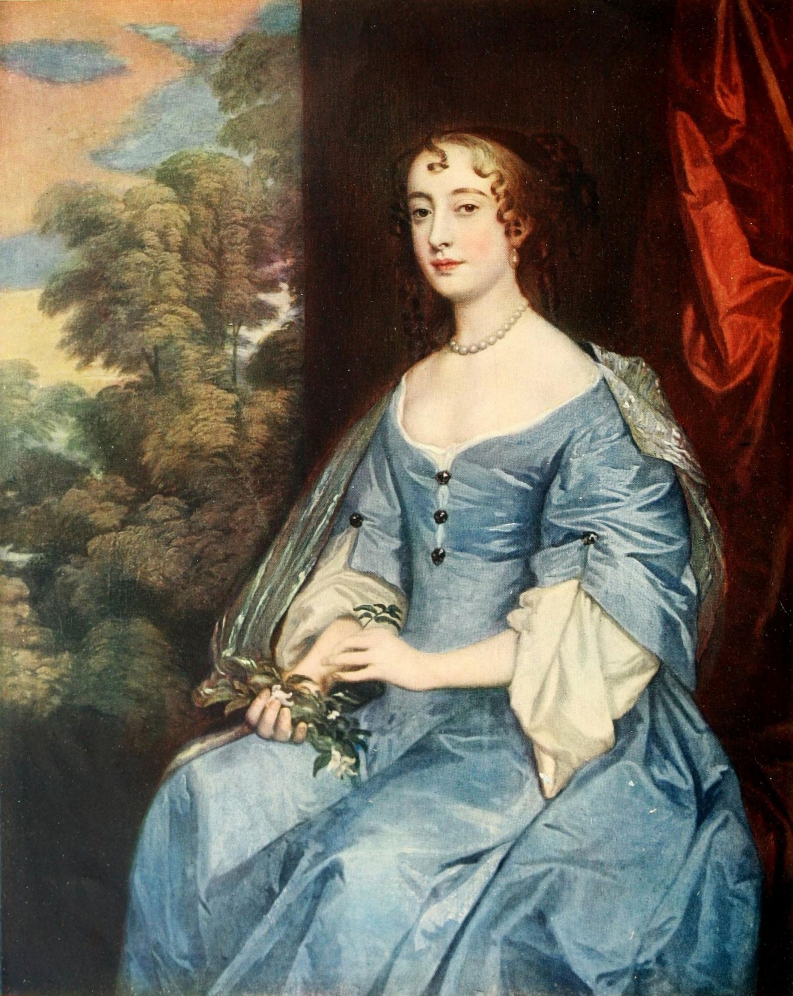 Posterazzi The Connoisseur 25 1909 Barbara Countess of Castlemaine Canvas Art - Sir Peter Lely (24 x 36)