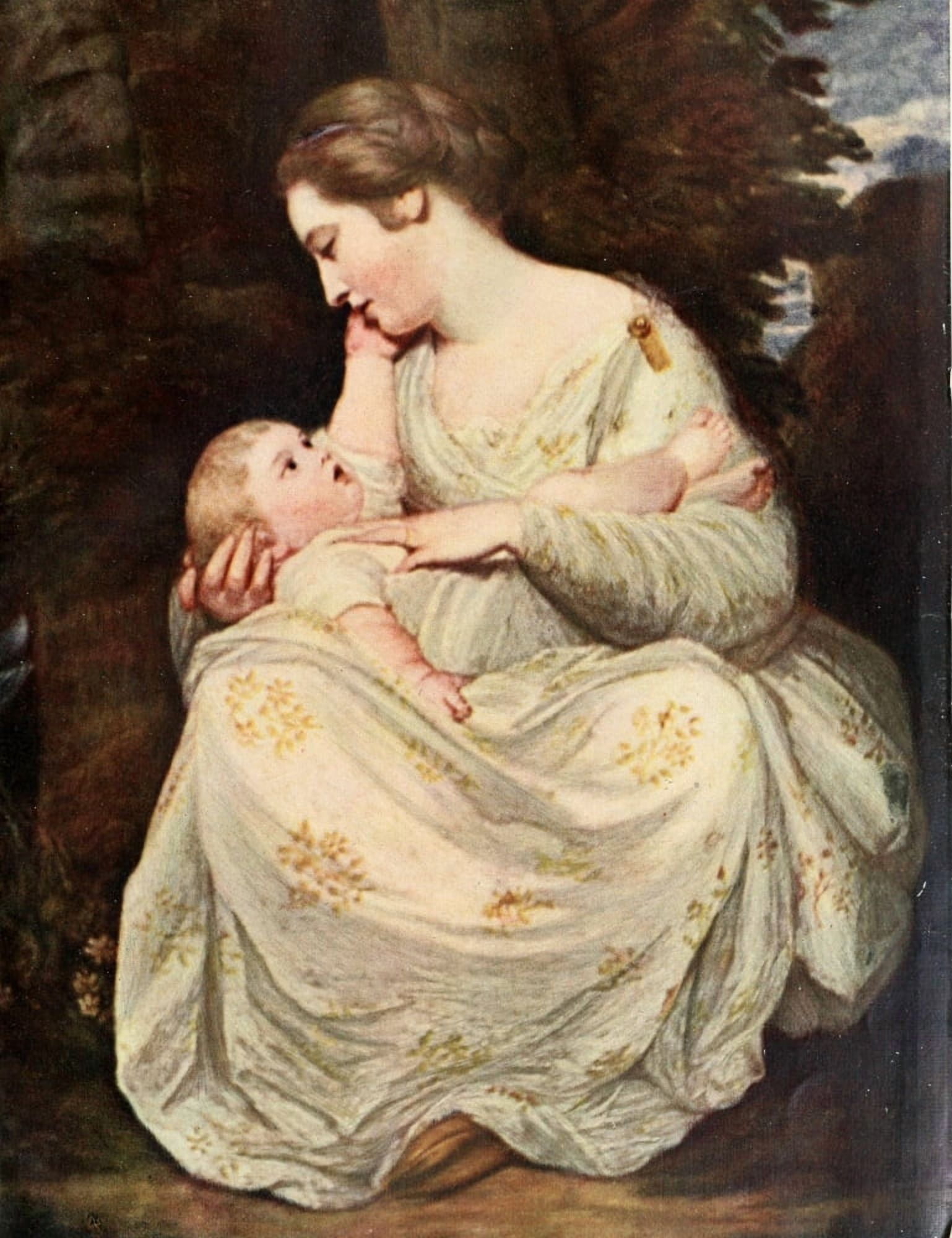 Posterazzi The Connoisseur 25 1909 Mrs Susanna Hoare & child Canvas Art - Joshua Reynolds (24 x 36)