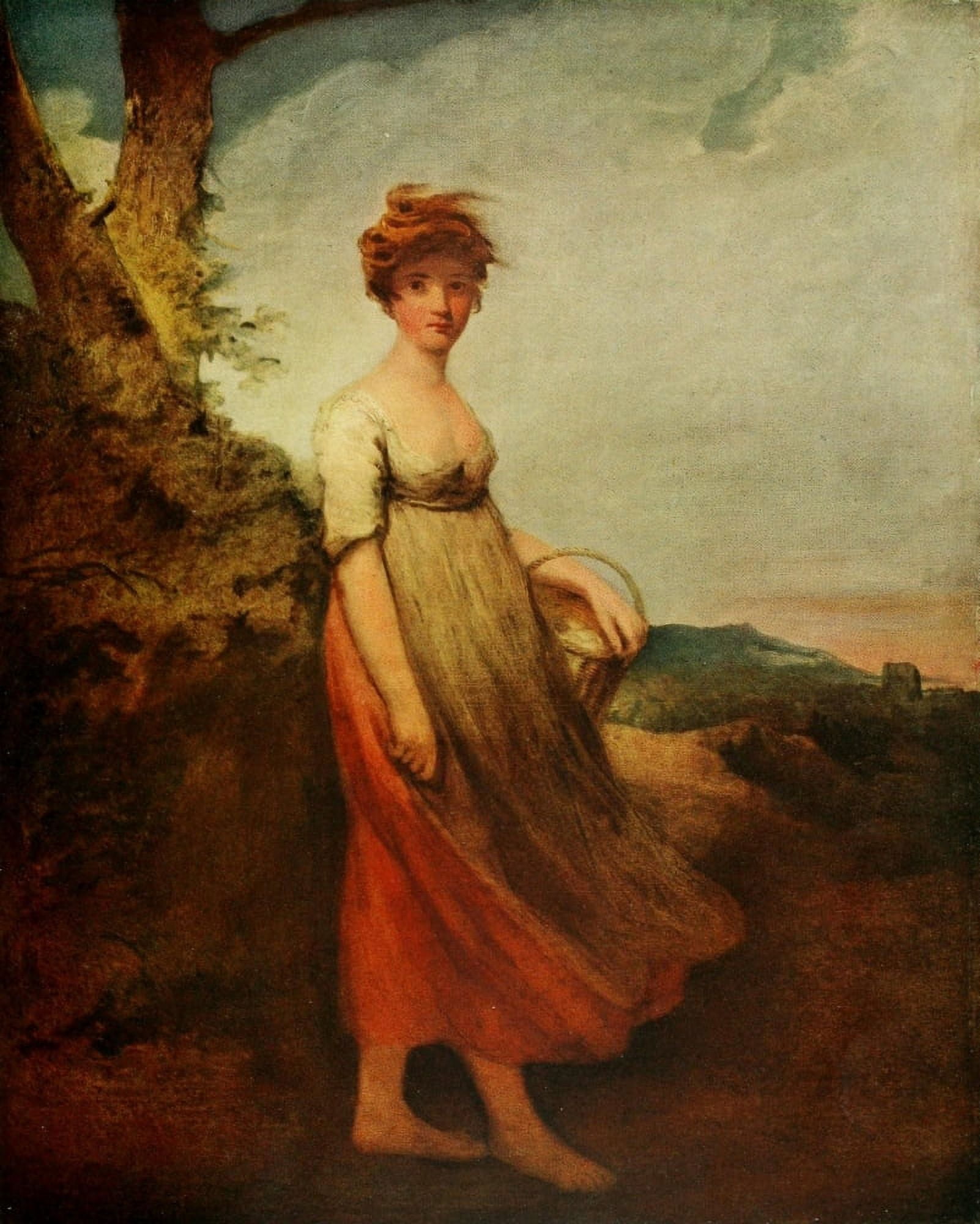 Posterazzi The Connoisseur 46 1916 A Country Girl Canvas Art - John Hoppner (24 x 36)