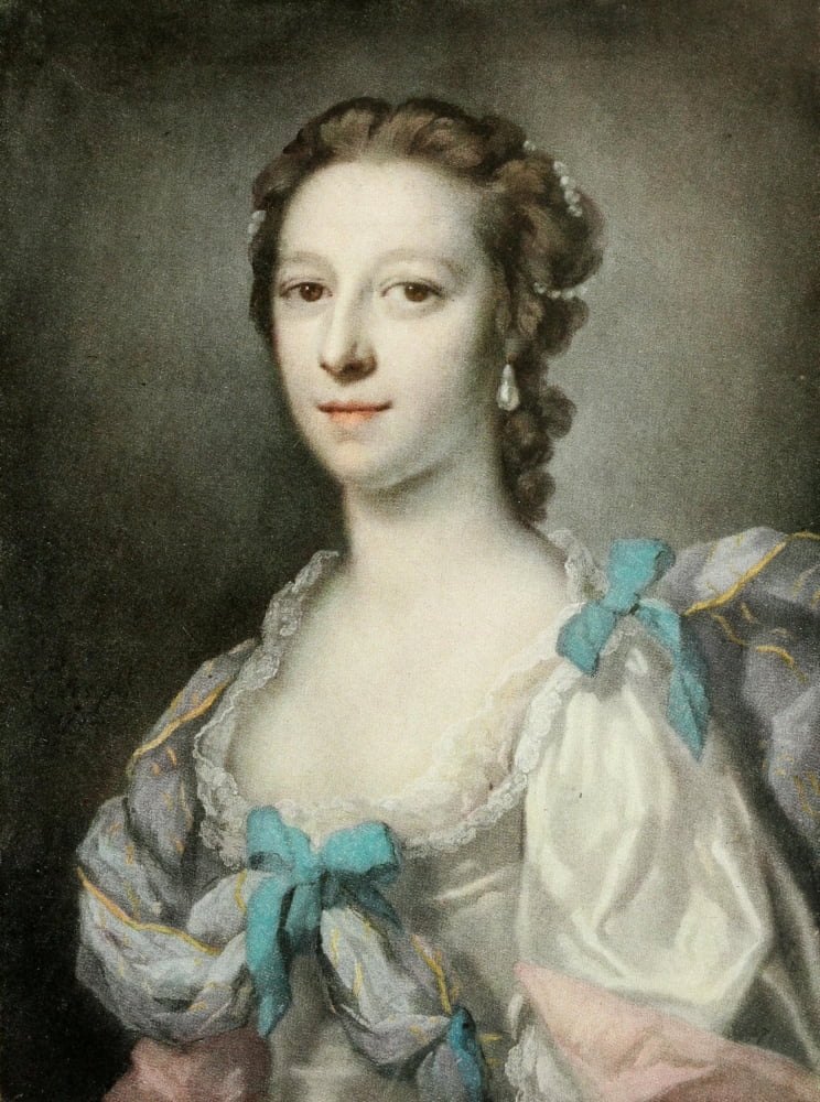 Posterazzi The Connoisseur 54 1919 Pastel Portrait of a lady Canvas Art - Francis Cotes (24 x 36)