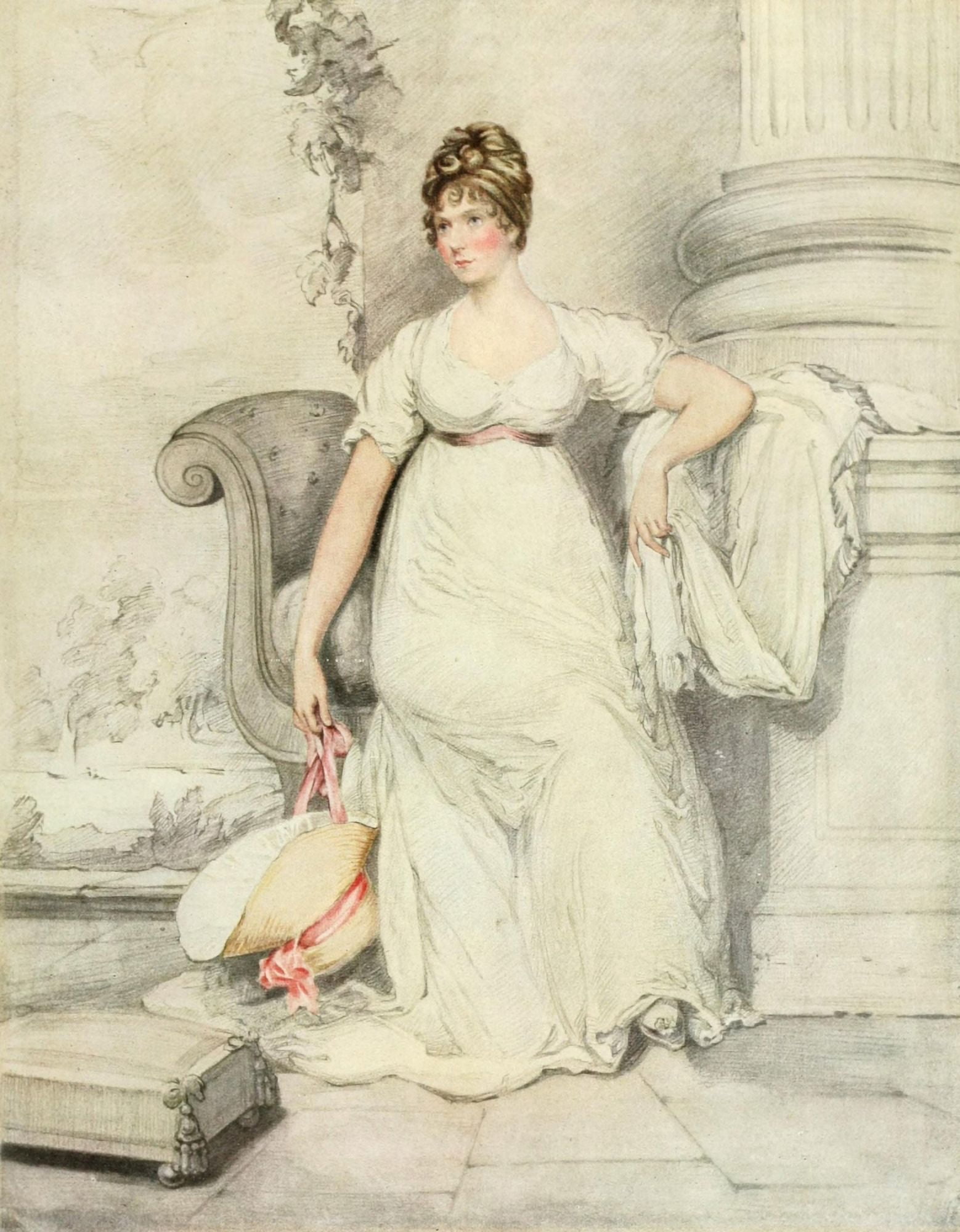 Posterazzi The Connoisseur 55 1919 Portrait of a lady Canvas Art - Alexander Pope (24 x 36)