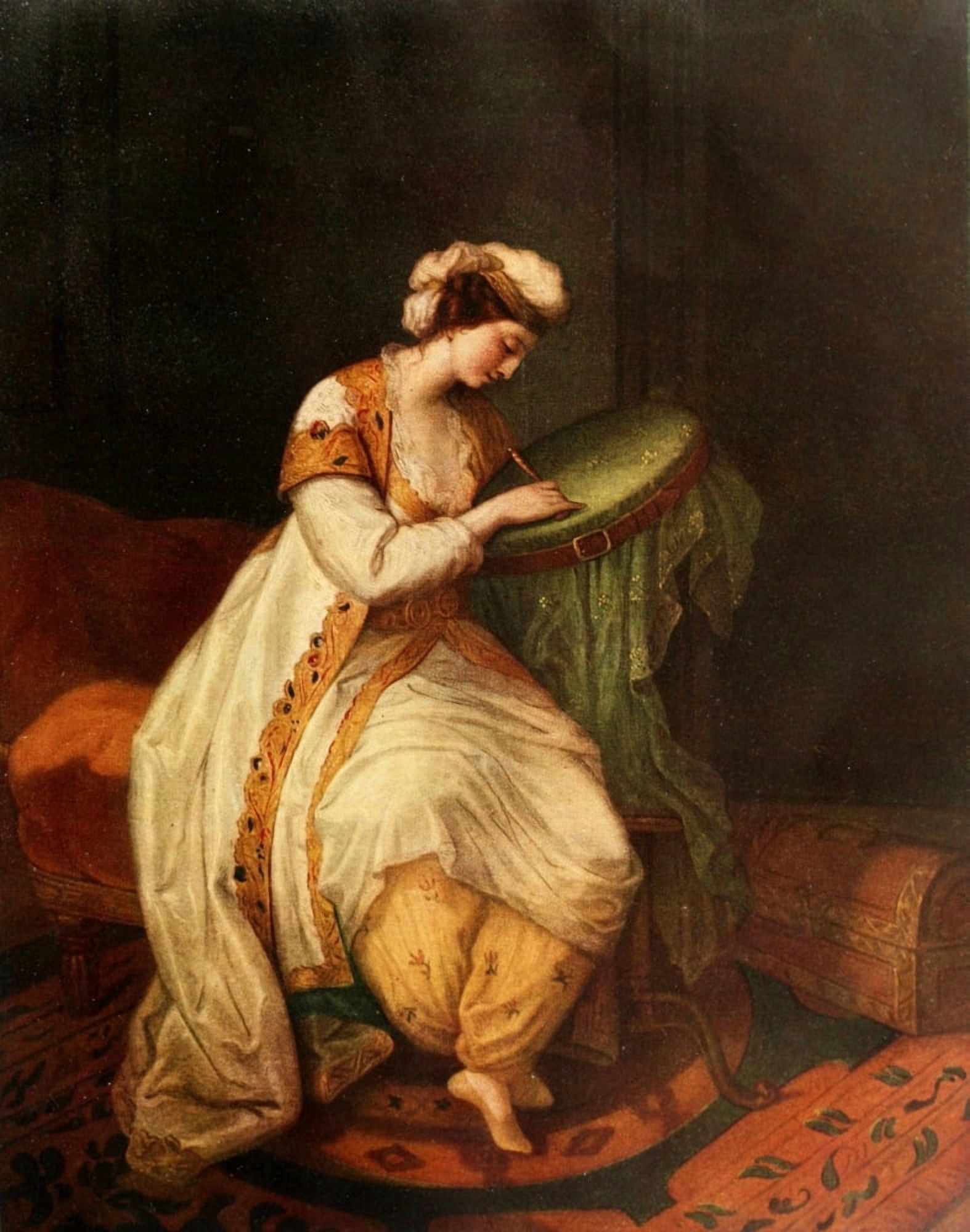 Posterazzi The Connoisseur 59 1921 Morning Amusement Canvas Art - Angelica Kauffman (24 x 36)