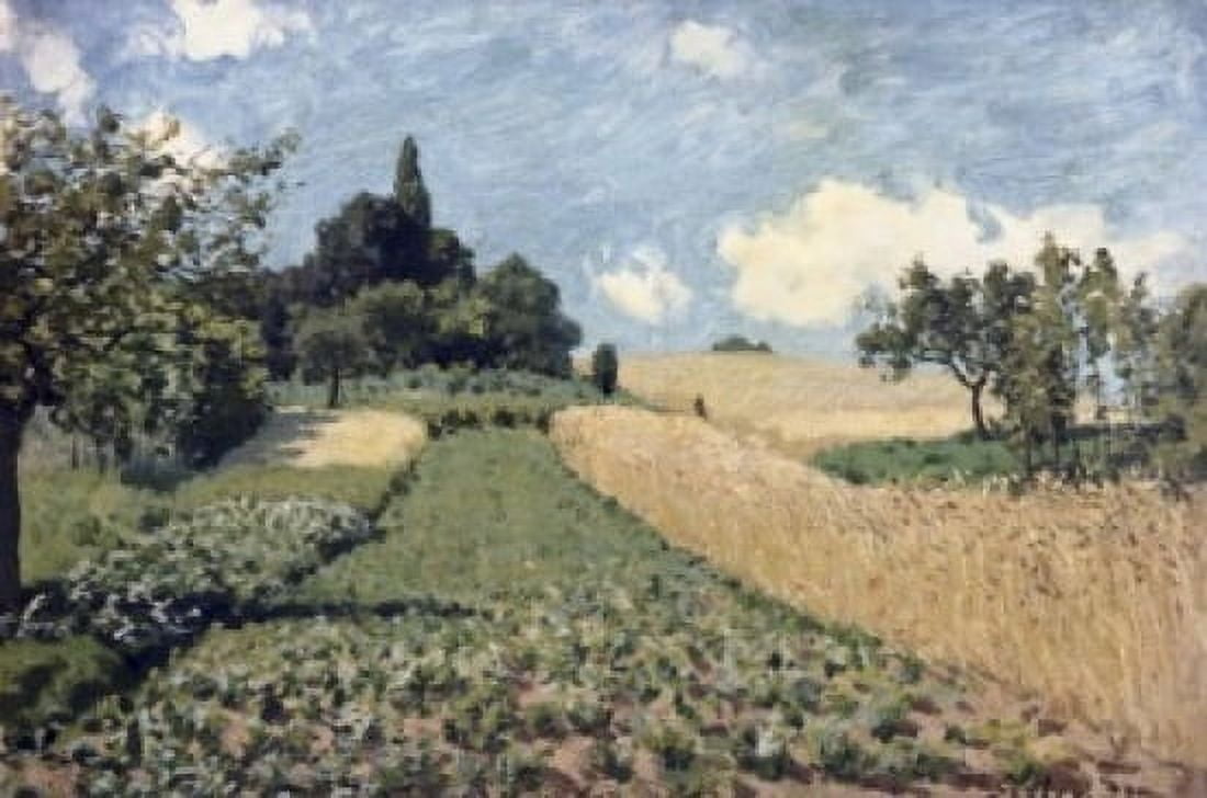 Posterazzi The Cornfield Alfred Sisley (1839-1899French) Canvas Art - Alfred Sisley (24 x 36)