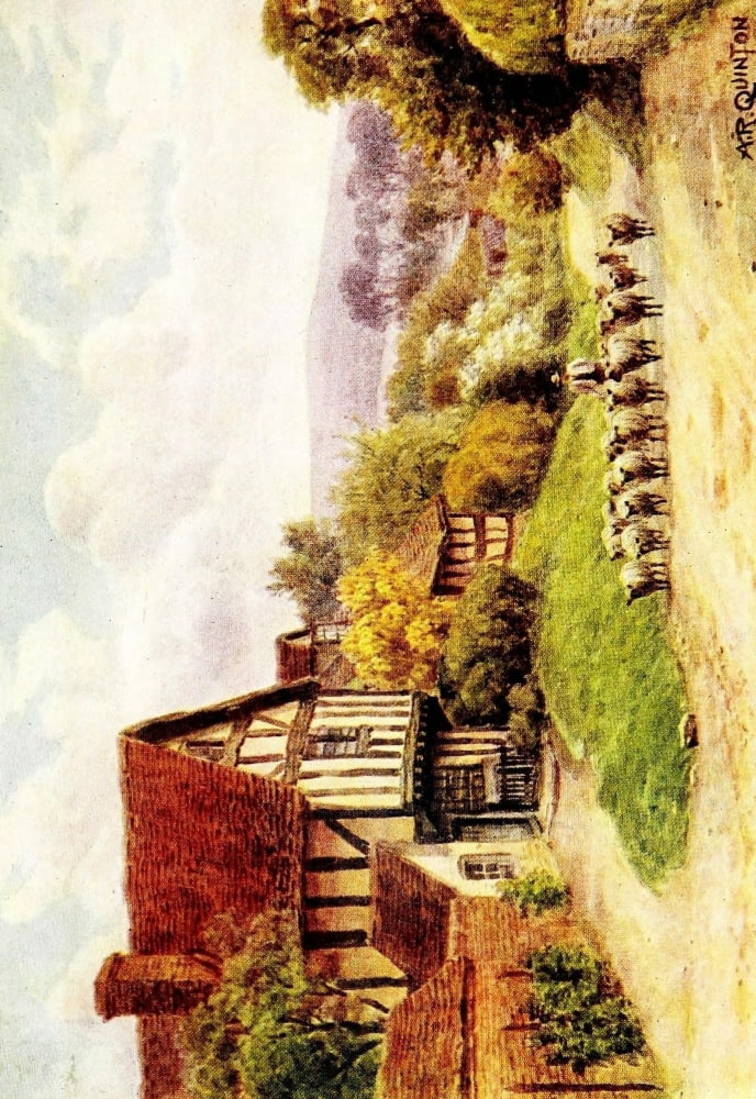 Posterazzi The Cottages & the Village Life of Rural England 1912 Cropthorne Nr Evesham Worcester Canvas Art - Alfred Quinton (24 x 36)