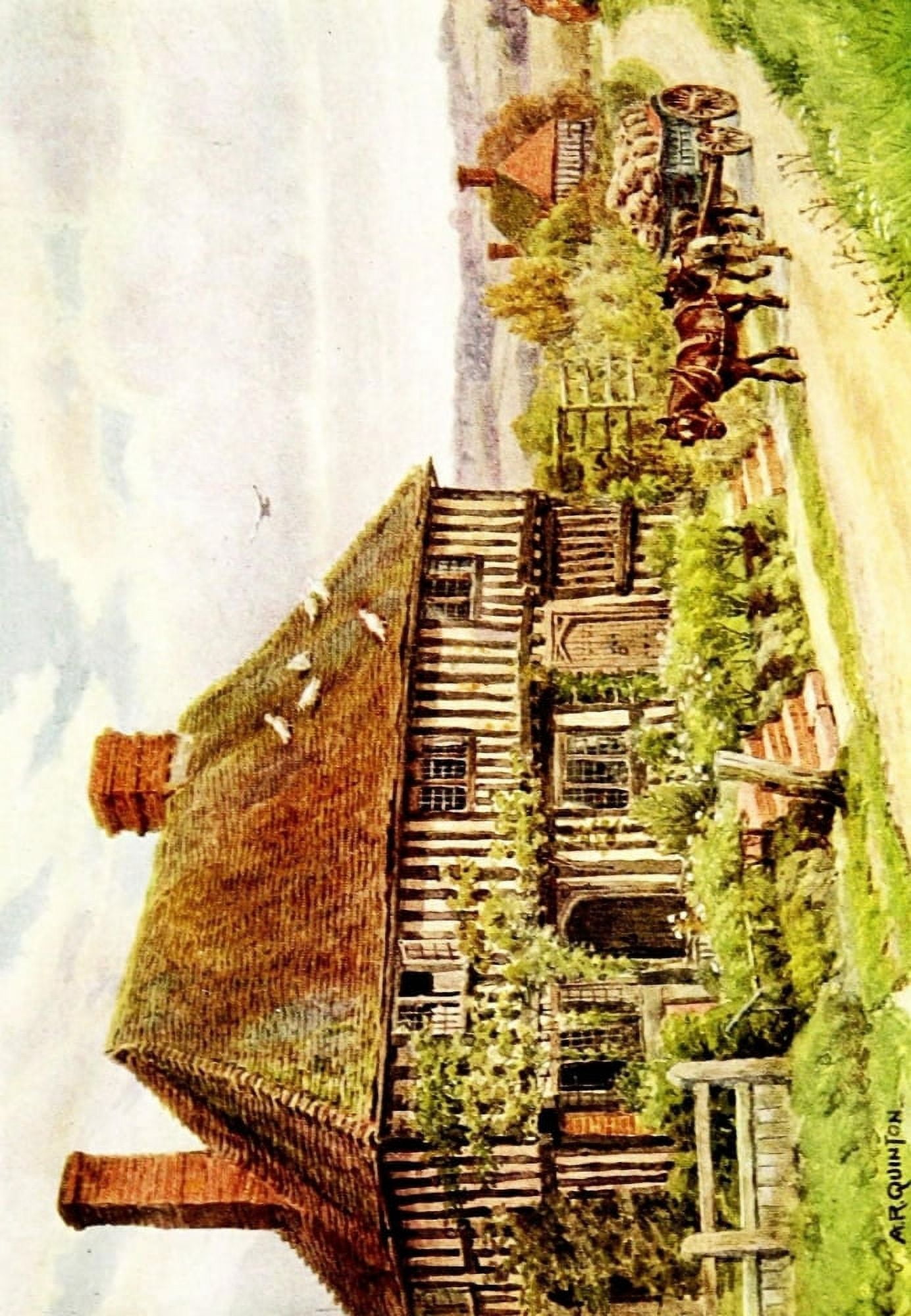 Posterazzi The Cottages & the Village Life of Rural England 1912 Small Hythe nr Tenterden Kent Canvas Art - Alfred Quinton (24 x 36)