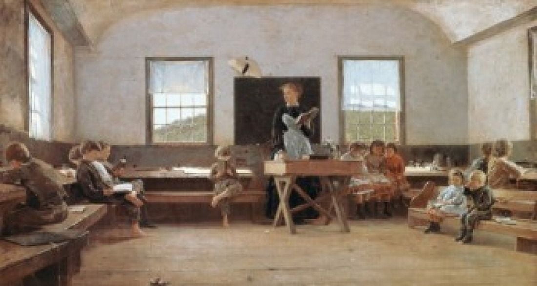 Posterazzi The Country School 1871 Winslow Homer (1836-1910American) St Louis Art Museum St Louis Missouri USA Canvas Art - Winslow Homer (24 x 36)