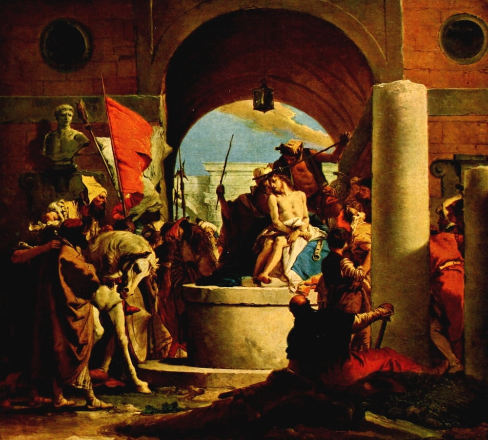 Posterazzi The Crown of Thorns Rococo age 1960 Canvas Art - Giovanni Battista Tiepolo (24 x 36)