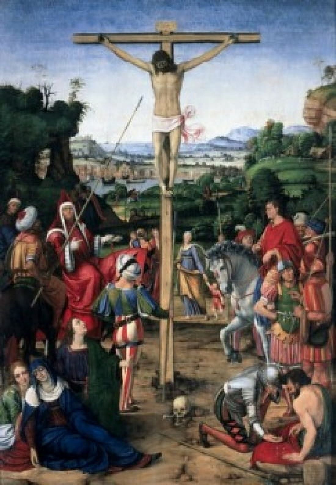Posterazzi The Crucifixion 1503 Andrea Solario (ca1473-ca1524Italian) Musee du Louvre Paris Canvas Art - Andrea Solario (24 x 36)