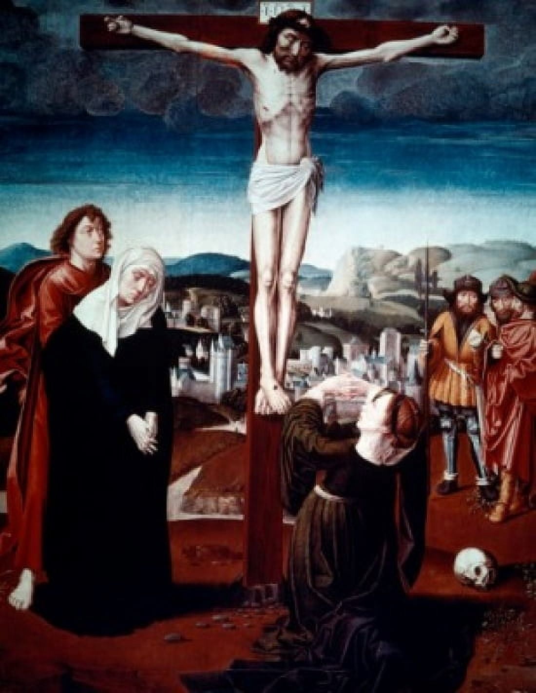 Posterazzi The Crucifixion by Gerard David (1460-1523) Canvas Art - Gerard David (24 x 36)