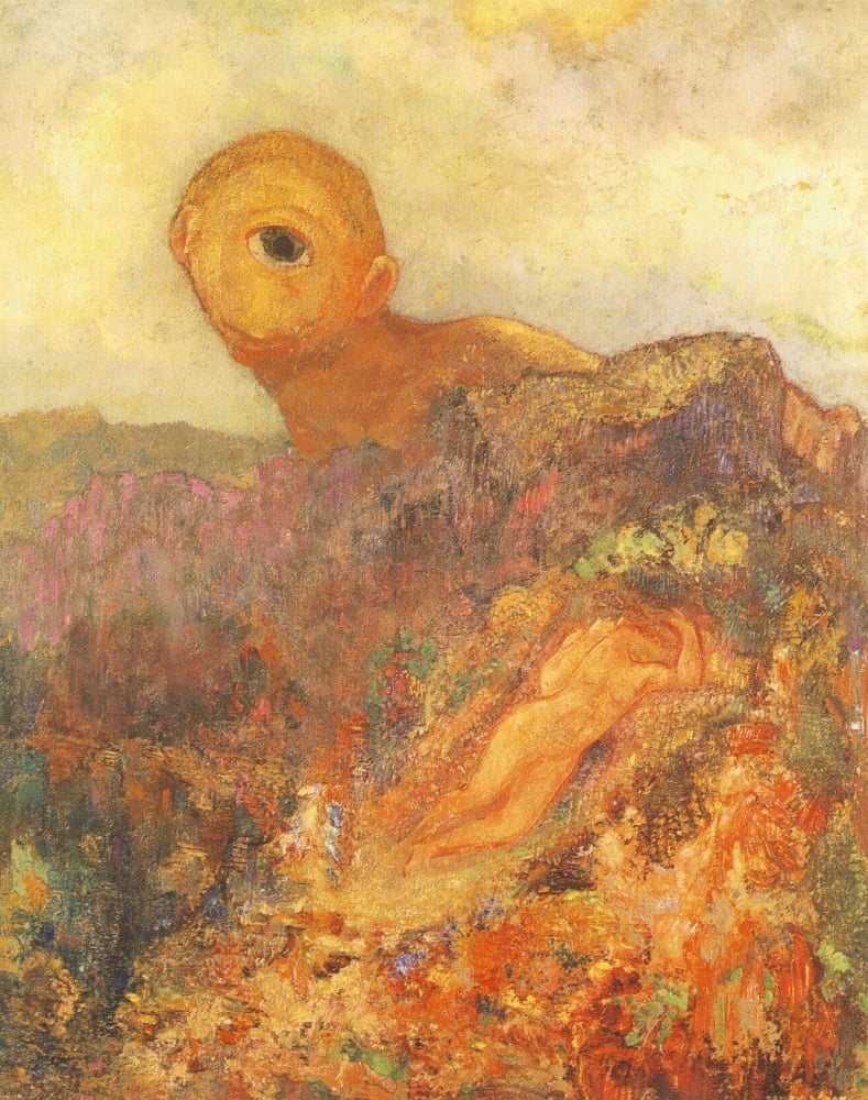 Posterazzi The Cyclops 1898 Canvas Art - Odilon Redon (24 x 36)