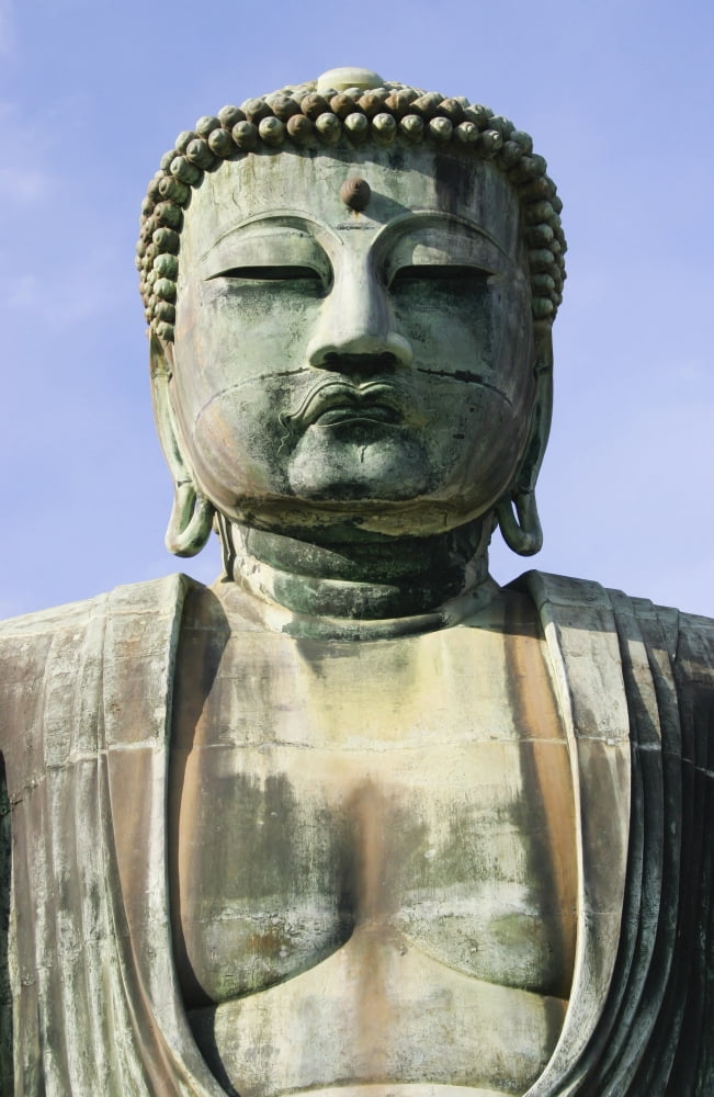 Posterazzi The Daibutsu Or Great Buddha Close Up Canvas Art - Mark Thomas Design Pics (24 x 38)