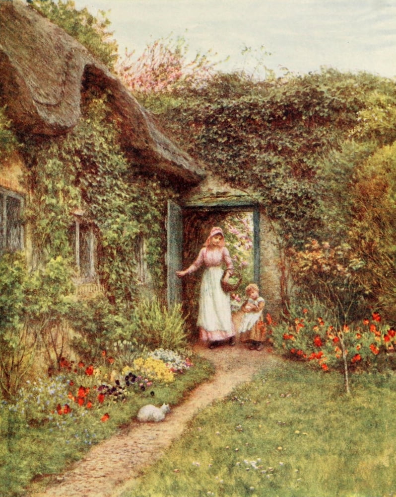 Posterazzi The Dairy door Canvas Art - Helen Allingham (24 x 36)